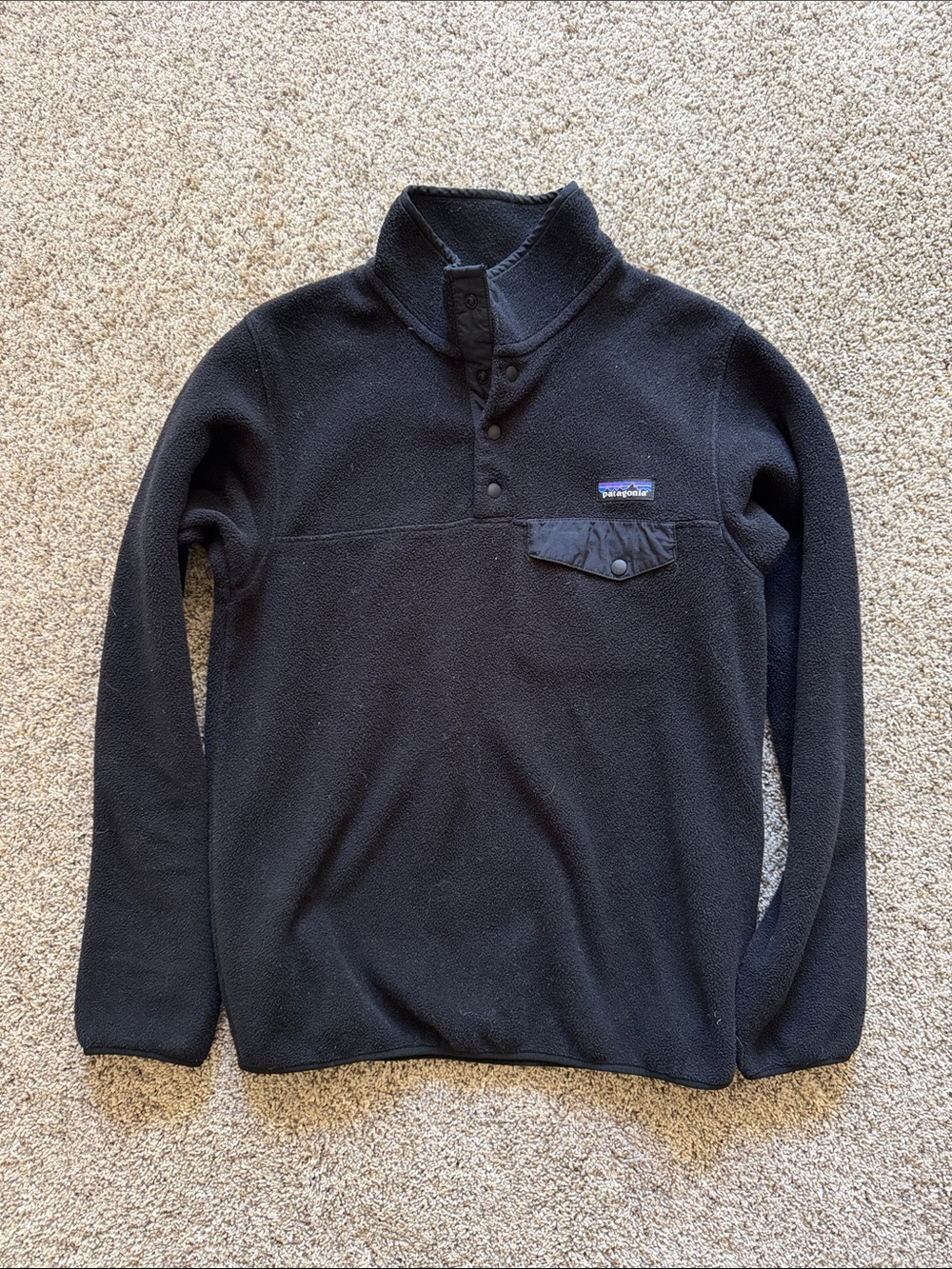 Patagonia Black Snap-Front Fleece Pullover